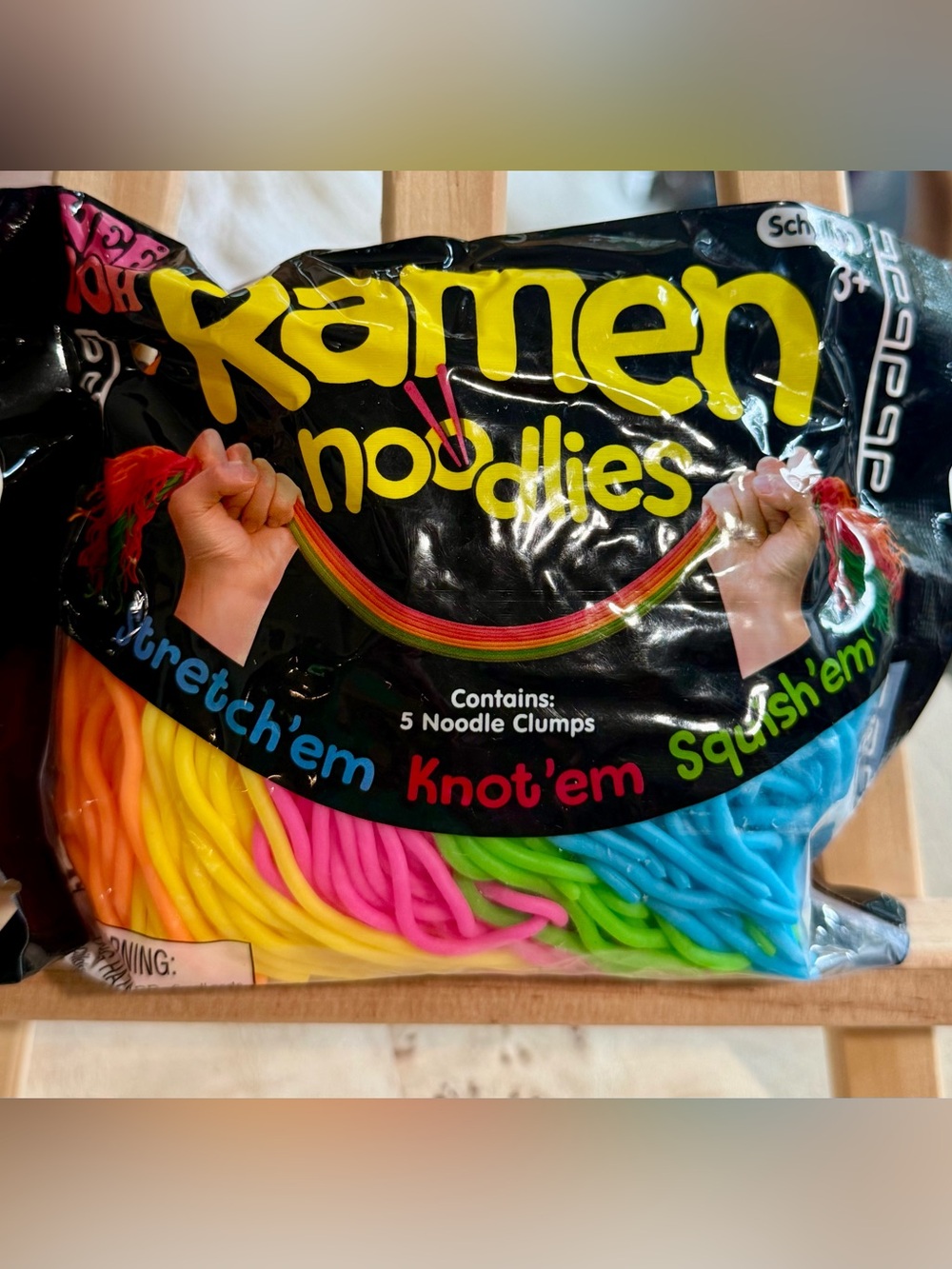 NeeDoh Ramen Noodles Schylling Viral Sensory Fidget Toy Stretchy Squishy NWT